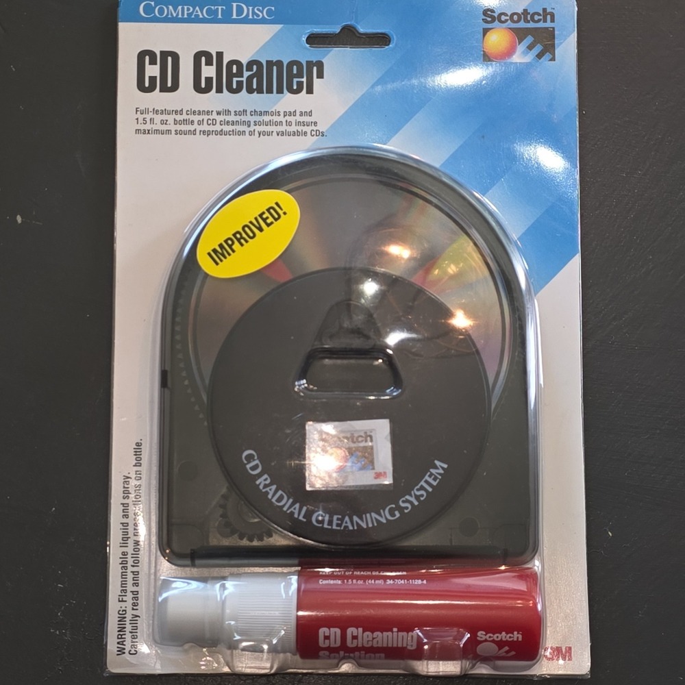 Scotch 3M CD Radial Cleaning System‎ Vintage 1996 Sealed CD Cleaner Kit